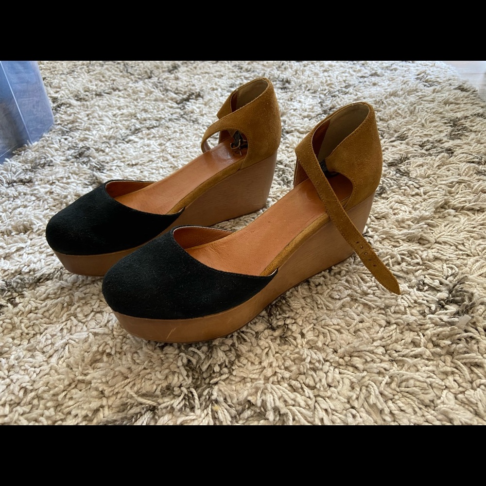 Madewell suede platform shoes